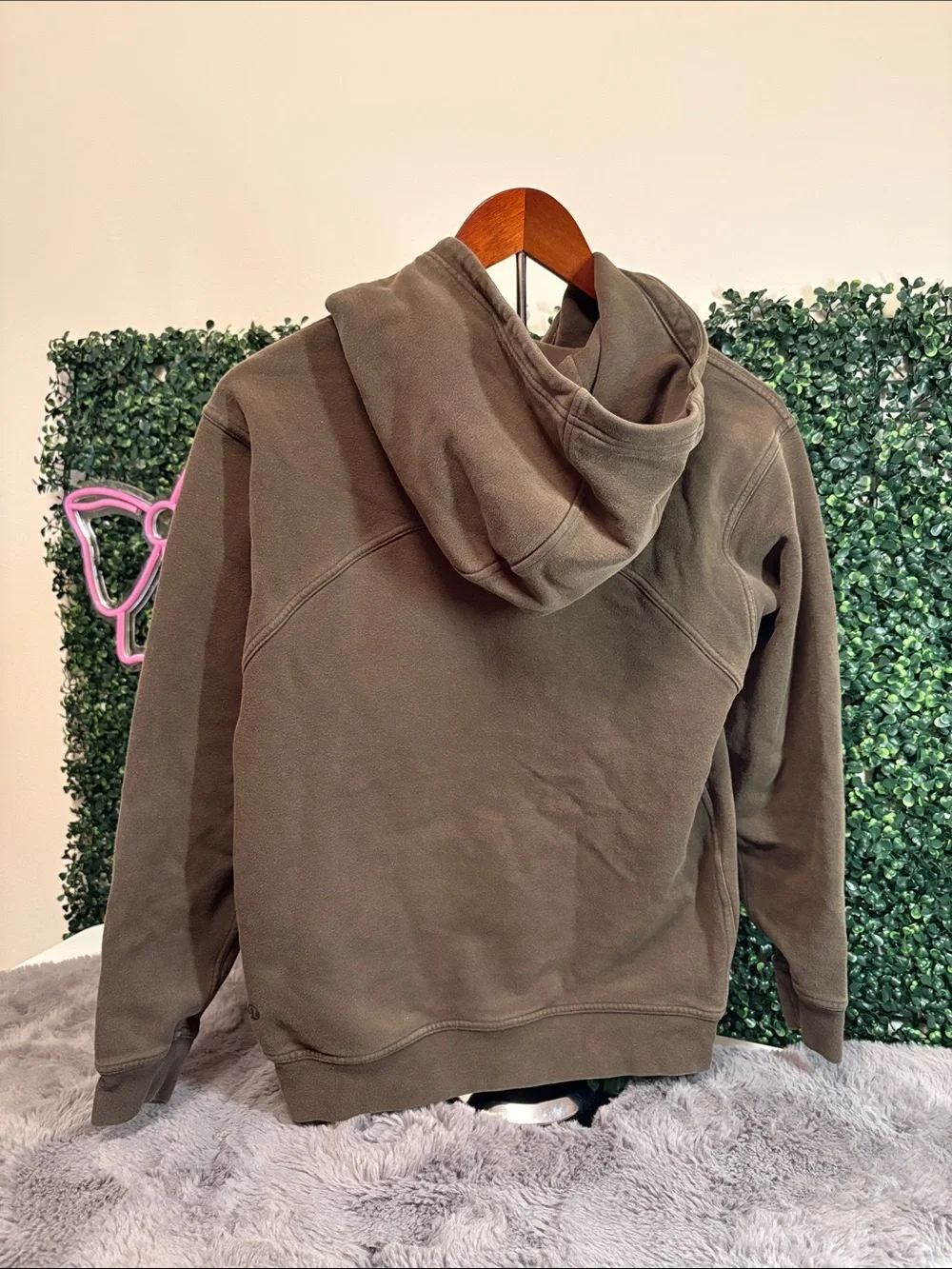 lululemon athletica Olive Green/Brown Pullover Hoodie